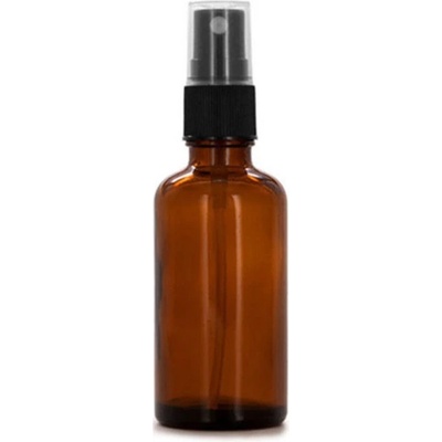 Sklenená fľaštička s rozprašovačom 100 ml - hnedá