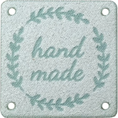 Štítok štvorec mentolovo zelený 3 x 3 cm