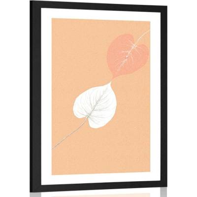 Plakát s paspartou dotek listů - 60x90 no frame