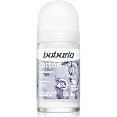 Babaria Deodorant Cotton antiperspirant roll-on s vyživujícím účinkem 50 ml