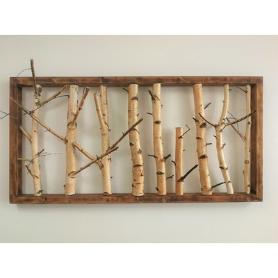 Drevený obraz- prírodná breza 65cm x 130cm