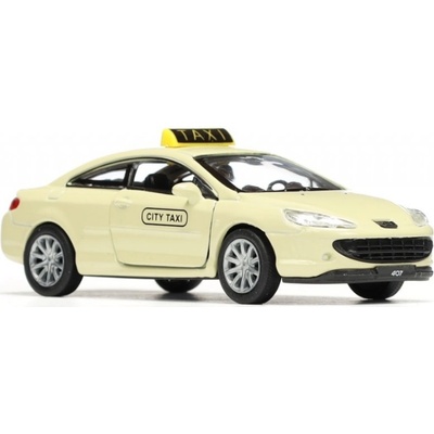 Welly Peugeot 407 Coupé City Taxi Krémová 1:34