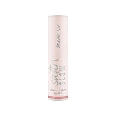 essence satin GLOW luminous shine lipstick rtěnka světle hnědá 3,5 g