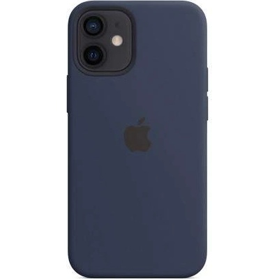 Apple iPhone Silicone Case with MagSafe - оригинален силиконов кейс за iPhone 12 mini с MagSafe (тъмносин)