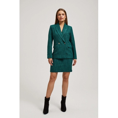 Moodo Пола в туид стил с декоративни копчета в смарагдово Moodo Moodo | Zelen | ЖЕНИ | XS