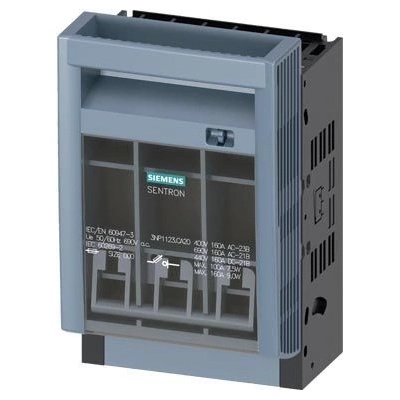 3NP1123-1CA20 Pojistkový odpínač velikost 000 3pól. třmenové svorky max 50mm2 montáž na desku