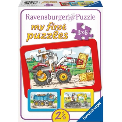 Ravensburger Moje první Rámové Bager Traktora Vyklápěčka 3 x 6 dílků
