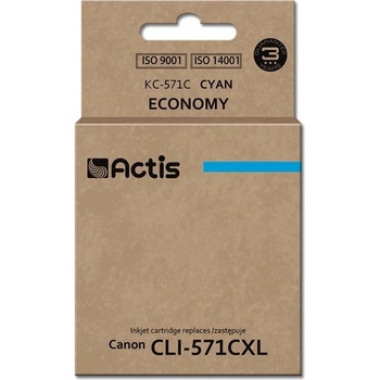 Compatible KC-571C ink (replacement for Canon CLI-571C; Standard; 12 ml; cyan) (KC-571C)