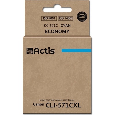 Compatible KC-571C ink (replacement for Canon CLI-571C; Standard; 12 ml; cyan) (KC-571C)
