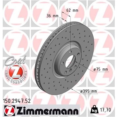 Brzdový kotúč ZIMMERMANN 150.2947.52 (150294752)