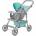 PlayTo 56091 SPORTS STROLLER FOR DOLLS LANA MINT