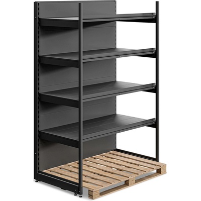 Marbo Regál do prodejny s paletovým místem 193x128x70 cm 4 police Marbo