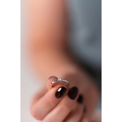 Lillian Vassago Prsten s brilianty bílé zlato LLV81 DR024W