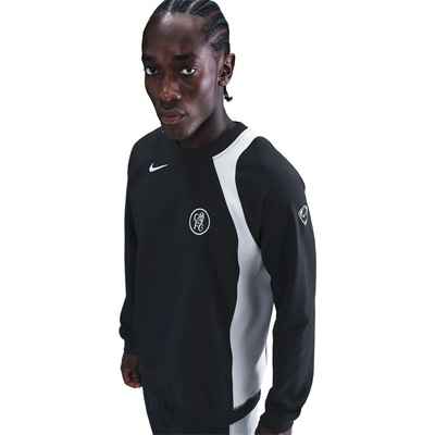 Nike Мъжка блуза Nike Chelsea T90 Crew Sweater Mens - Black/Silver