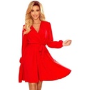 Šaty s výstřihem Selena 339-1 červená