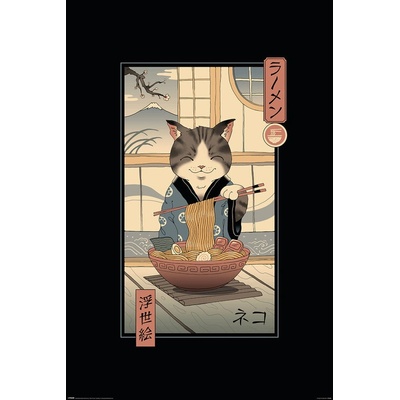 Plagát, Obraz - Vincent Trinidad - Neko Ramen Ukiyoe, 61 × 91.5 cm