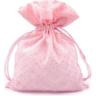 Stoklasa Dárkový pytlík s kovovými flitry 13x18 cm růžový