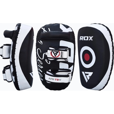 RDX T3 Muay Thai Training Shield Kick Pads бяло/черно