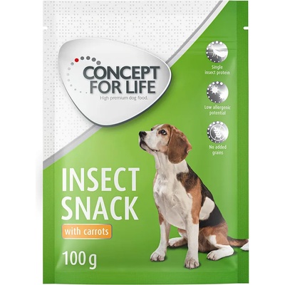 Concept for Life 3х100г Insect Snack Concept for Life лакомство за кучета - с моркови