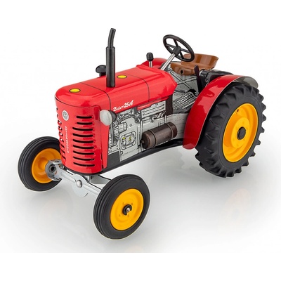 Kovap Traktor Zetor 25A červený na klíček – Sleviste.cz