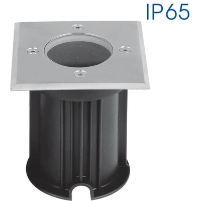 VIVALUX Осветително тяло за земя ORADEA/SQ ∙ 1 x GU10 ∙ никел мат ∙ IP65 | Квадратно LED вградено осветление Vivalux (VIV004258)