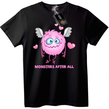 NOONEBRAND Тениска Pink Monster Love - S, Black