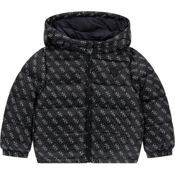 GUESS Тъмно синьо яке за мини момче с контрастни лога Guess