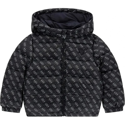 GUESS Тъмно синьо яке за мини момче с контрастни лога Guess