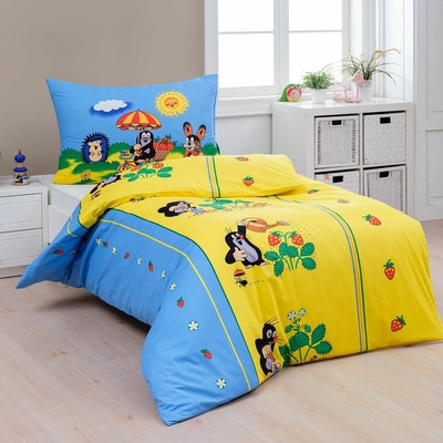 Matějovský obliečky Krtko a jahôdky Bavlna de luxe 70x90 140x200