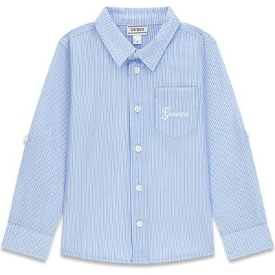 GUESS Риза с дълъг ръкав синьо райе за мини момче Guess