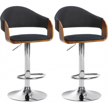 Design-shop Nilse chrom / ořech / černá 2 ks