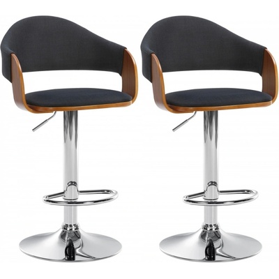 Design-shop Nilse chrom / ořech / černá 2 ks