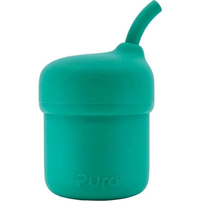 Pura silikon pohárik so slamkou my my mint 150 ml