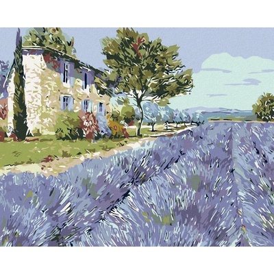 Zuty Malování podle čísel Levandulové pole I 50 x 40 cm bez rámu a bez vypnutí plátna