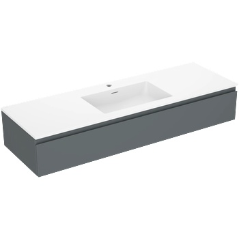 Mexen Orio шкаф за баня 140 см с мивка Otis, 1 чекмедже, графит мат/бял мат - 91A10-14023-1-BF66-W18M01 (91A10-14023-1-BF66-W18M01)