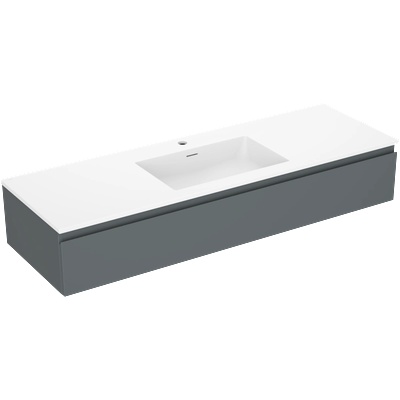 Mexen Orio шкаф за баня 140 см с мивка Otis, 1 чекмедже, графит мат/бял мат - 91A10-14023-1-BF66-W18M01 (91A10-14023-1-BF66-W18M01)