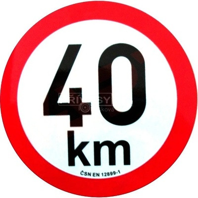 Omezení rychlosti 40 km retroreflexní pr. 200 mm