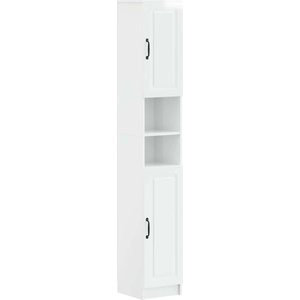 vidaXL Шкаф за баня с отворена рафт UTRECHT Бял гланц 30 x 31 x 187 см (897699)