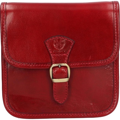 Dámská crossbody kožená kabelka Italia Jitka červená