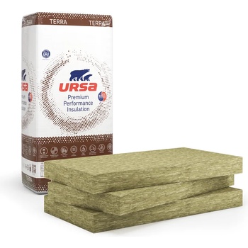 Image 1 of URSA СТЪКЛЕНА МИНЕРАЛНА ВАТА terra plus 68Р 1250х600х100 УРСА (2082260)