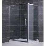 Inter Ceramic Правоъгълна душ кабина Inter Ceramic с плъзгаща се врата 120x100 см, гланциран хром - прозрачна (120/20 + ICS 100T)