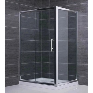 Inter Ceramic Правоъгълна душ кабина Inter Ceramic с плъзгаща се врата 120x100 см, гланциран хром - прозрачна (120/20 + ICS 100T)