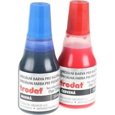 Trodat pečiatková farba 7010 modrá červená 2 ks