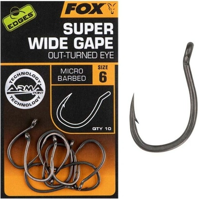 Fox Edges Armapoint Super Wide Gape Outturned Eye veľ.2 10 ks