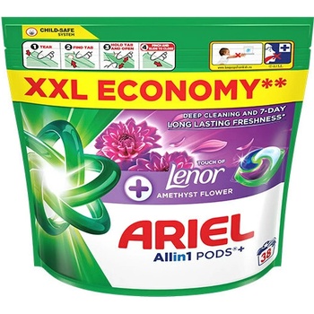 Ariel Fresh Air All in1+Lenor kapsule na pranie 38 PD