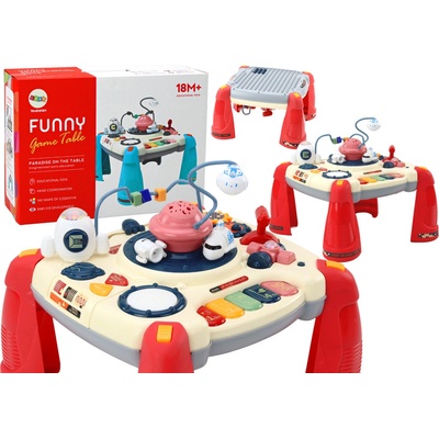 LEAN TOYS Interaktívny vzdelávací stôl Vesmír červená