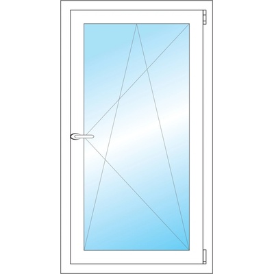 OKNA HNED Plastové okno 63x113 cm (630x1130 mm) bílé otevíravé a sklopné pravé