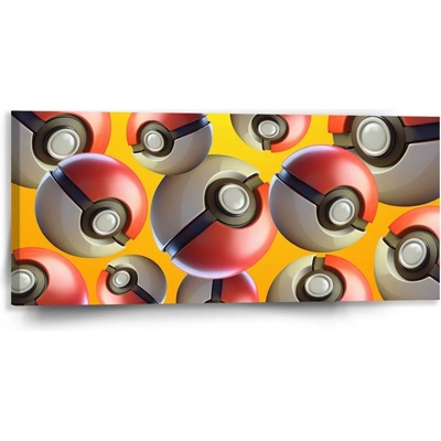 Sablio Obraz Pokemon ball Pattern - 110x50 cm