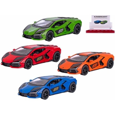 Kinsmart Lamborghini Revuelto 13cm kov zpětný chod 4barvy 1:38