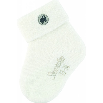 Sterntaler Plyšové detské vlnené merino ponožky krémové